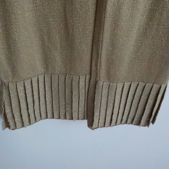 Chico's Cardigan Sweater - Size 0 (Small) - Gold Long Sleeve - Metallic (291) - Picture 4 of 8